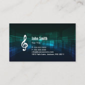 Elégant Piano Keys Carte de visite de musique (Dos)