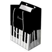 Elegant Piano-toetsenbord - Aangepaste naam en ber Medium Cadeauzakje (Achterkant Gekanteld)