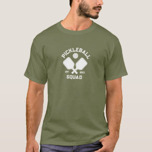 Elegant Pickleball Monogram Ontwerp T-shirt