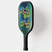 Elegant Pickleball tekst ontwerp Paddle (Links)