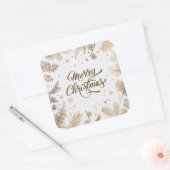 Elégant Pin Feuilles & Cones vacances | Sticker (Enveloppe)