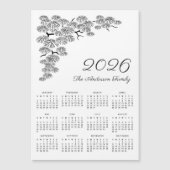 Elegant Pine Branch Botanical Calendar 2026 (Voorkant)