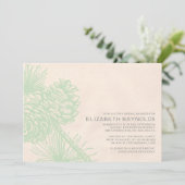 Élégant Pine Cônes Douche nuptiale Invitations (Debout devant)