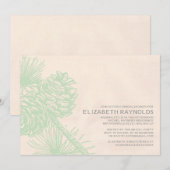 Élégant Pine Cônes Douche nuptiale Invitations (Devant / Derrière)