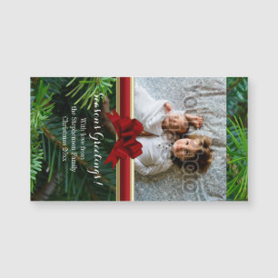 Elegant Pine Gold Red Bow kerst