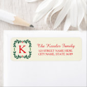 Élégant Pine Holiday Retours Adresse Étiquettes (En situation)