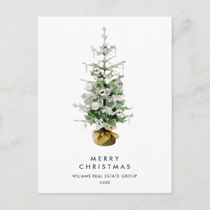 Elegant Pine Tree Christmas Company Vakantie Briefkaart