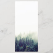 Elégant Pine Tree Forest Nature Menu Mariage (Dos)
