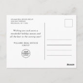 Elegant Pine Tree kerst Corporate Greening Briefkaart (Achterkant)