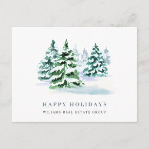 Elegant Pine Tree kerst Corporate Greening Briefkaart