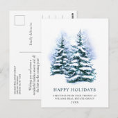Elegant Pine Tree kerst Corporate Greening Briefkaart (Voorkant / Achterkant)
