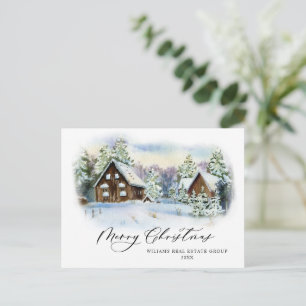 Elegant Pine Tree kerst Corporate Greening Briefkaart