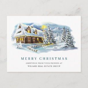 Elegant Pine Tree kerst Corporate Greening Briefkaart