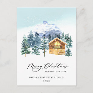 Elegant Pine Tree kerst Corporate Greening Briefkaart