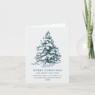 Elegant Pine Tree kerst Corporate Greening Feestdagen Kaart