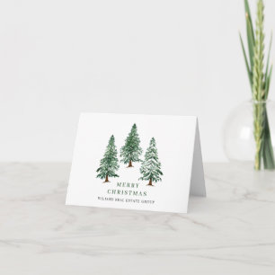 Elegant Pine Tree kerst Corporate Greening Feestdagen Kaart