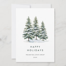 Elegant Pine Tree kerst Corporate Greening Feestdagenkaart