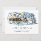 Elegant Pine Tree kerst Corporate Greening Feestdagenkaart (Voorkant)