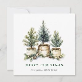 Elegant Pine Tree kerst Corporate Greening Feestdagenkaart