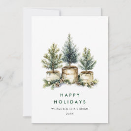 Elegant Pine Tree kerst Corporate Greening Feestdagenkaart