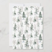 Elegant Pine Tree kerst Corporate Greening Feestdagenkaart (Achterkant)