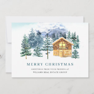 Elegant Pine Tree kerst Corporate Greening Feestdagenkaart