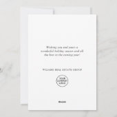 Elegant Pine Tree kerst Corporate Greening Feestdagenkaart (Achterkant)