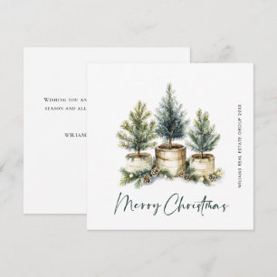 Elegant Pine Tree kerst Corporate Greening Feestdagenkaart
