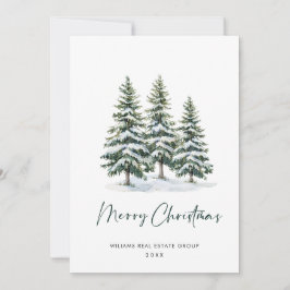 Elegant Pine Tree kerst Corporate Greening Feestdagenkaart