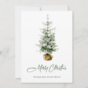 Elegant Pine Tree kerst Corporate Greening Feestdagenkaart