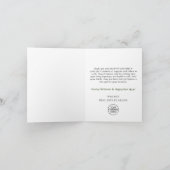 Elegant Pine Tree kerst Corporate Holiday Bedankkaart (Binnen)