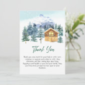 Elegant Pine Tree kerst Corporate Holiday Bedankkaart (Staand voorkant)