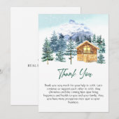 Elegant Pine Tree kerst Corporate Holiday Bedankkaart (Voorkant / Achterkant)