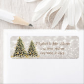 Elegant, Pine Trees, Glittery Bokeh Etiket (Insitu)