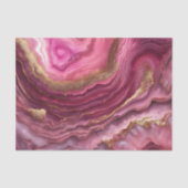 Elegant Pink Agate Marble Gold Glitter Geode Tissuepapier (Voorkant)