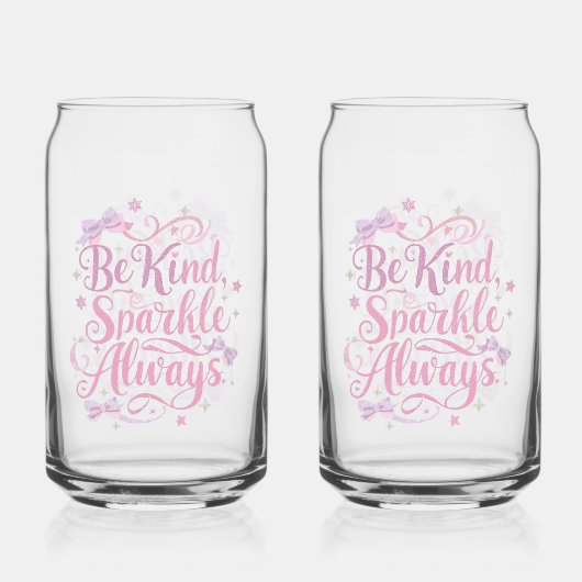 Elegant Pink and Purple Sparkle Script Blikvorm Glas (Voorkant)