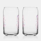Elegant Pink and Purple Sparkle Script Blikvorm Glas (Rechts)