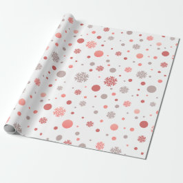 Elegant pink and white merry Christmas  Cadeaupapier