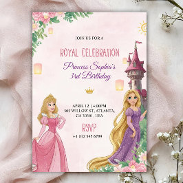 Elegant Pink birthday invitation Kaart