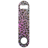 Elegant Pink Blue Gold Glitter Black Leopard (Dos)