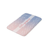 Elegant Pink Blue pastel Chevron Hallo Badmat (Gekanteld)