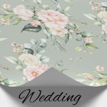 Elegant Pink Blush Eucalyptus Sage Green<br><div class="desc">Gorgeous pink and blush colored flowers with greenery accents along with some pretty eucalyptus on a sage green background.  So pretty for bridal shower or wedding or any occasion.  Just gorgeous and so elegant.</div>