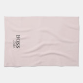Élégant Pink Boss Babe Serviette de cuisine (Horizontal)