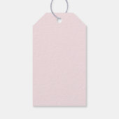 Elegant Pink Bow Baby Shower Cadeaulabel (Achterkant)