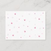 Elegant Pink Bow Diaper Raffle Tickets Informatiekaartje (Achterkant)