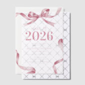 Elegant Pink Bow Graduation Party Vellum Uitnodigingen (Offset (Uitnodiging))