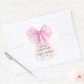 Elegant Pink Bow Stickers Watercolor (Enveloppe)