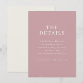 Elegant Pink Calligraphy Informatiekaartje (Voorkant / Achterkant)