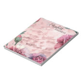 Elegant Pink Carnations Boho Floral - Name Notitieblok (Gedraaid)