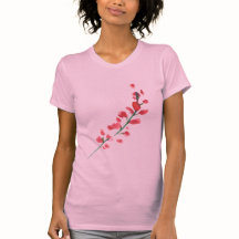 Elegant Pink Cherry Blossom Branch T-Shirt – Japan